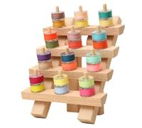 Porte-fil à coudre, support à fil | porte-fil pliable en bois à 12 bobines, organisateur de stockage de fil, support de fil à broder pour tressage et broderie