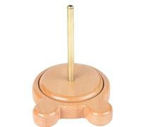 Porte-fil à tricoter - Distributeur de laine - Organisateur de fil - Station de rangement portable - -fil rotatif - Base en bois - Solution libre pour les sessions de crochet et les vacances