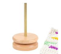 Porte-fil à tricoter - Distributeur de laine - Organisateur de fil - Station de rangement portable - -fil rotatif - Base en bois - Solution libre pour les sessions de crochet et les vacances