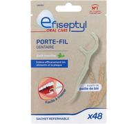 Porte-Fil Dentaire - À Partir De Paille De Blé - Goût Menthe - Facile À Insérer - Sachet Refermable - X48