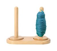 Porte-fil - Distributeur de fil à double roulement | Support de fil en bois | Rotation fluide pour les amateurs de broderie, de crochet, projets de, travaux manuels, maison