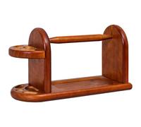 Porte-fil en bois avec enrouleur rotatif pour pelote de pelote - Base magnétique - Outil de tricot et organiseur de rangement