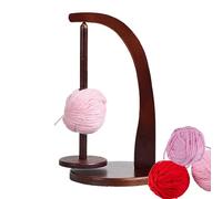 Porte-fil en bois - Bobine de fil magnétique rotative, support de fil de broche à coudre stable, distributeur de balles rétro | Accessoires de tricot et de crochet pour les amateurs de fil, support de