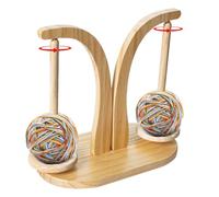 Porte-Fil En Bois Magnétique - Bobinoir Rotatif Pour Pelotes De Laine Crochet | Support Bois À Double Axe Magnétique | Organisateur & Distributeur De Pelotes Pour Tricot | Bobinoir Portable Avec Patin