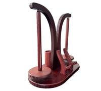 Porte-fil en bois - Support de fil - Organiseur de pelotes de fils, supports de laine à tricoter, dérouleur de laine à double rotation | Support de fils avec support de téléphone portable |