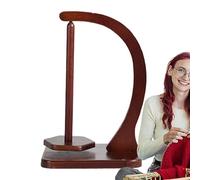 Porte-fil magnétique en bois de 30 cm, support rotatif, organiseur de fils verticaux, distributeur de bobines lisses pour projets de tricot, crochet ou tissage, cadeau artisanal durable fait à la main