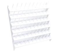Porte-fil Mural 60 Bobines 20,5x19,1x2,4in Support de Fil en Plastique Blanc pour Organisateur de Couture Broderie de Courtepointe
