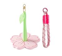Porte-fil portable, 12,4 x 12,4 x 14 cm, support en forme de fleur, outil de rangement en acrylique robuste, organiseur élégant avec design moderne, accessoire de tricot pour la maison et les voyages