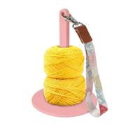 Porte-fil portable - Poignet Spinner Minder | Tricot gratuit | La rotation fluide du fil ABS empêche les enchevêtrements. Comprend une dragonne et une base stable qui ne roule pas pour