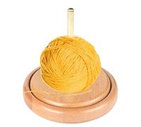 Porte-fil pour crochet | outils à crochet avec rouleau de fil en bois, axe de rotation 'enrouleur de fil à tricoter pour tissage lisse, fournitures de crochet, cadeau Accessor