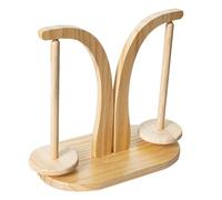 Porte-fil rotatif en bois pour tricot | Distributeur de fil magnétique pour crochet, double broche de fil, outil de couture rotatif en bois pour tricot, broderie