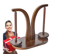 Porte-fil rotatif en bois - Support de fil à crocheter - Spinner de base magnétique - Outil d'enroulement de fil peu encombrant avec effet rotatif lisse - Support compact pour crochet et tricot de