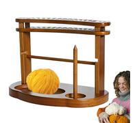 Porte-fil rotatif, outil de crochet portable en bois rotatif avec grande capacité, distributeur de fils pour stockage de tissu | Pour grands-mères, femmes, épouses, amants, famille