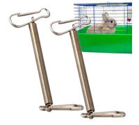 Porte-fils de bouteille d'eau, porte-bouteille à cage animale | Hamster Cage Dispenser Dispensver Attachement allié Roues, 2 morceaux de ressort de remplacement, porte-bouteille d'eau accessoires de c