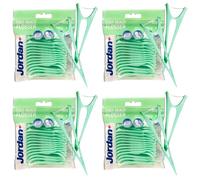 Porte-fils Jordan Easy Reach Flosser 2-en-1 - lot de 4 x 25 pièces