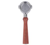 Porte-Filtre, 51 Mm 2 Oreilles sans Fond Porte-Filtre à café avec Poignée en Acier Inoxydable Bol à café en Poudre sans Fond pour Delonghi EC0310 et Cafetières (F Palissandre)