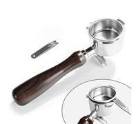 Porte-filtre 51 mm à double bec - Porte-filtre pour Delonghi EC680/EC685 - Avec aide au retrait de tamis - Porte-filtre pour machine à expresso Delonghi Dedica - Avec poignée en bois et panier