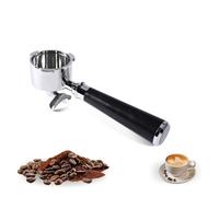 Porte-filtre 51 mm, compatible avec Delonghi Dedica, porte-filtre en acier inoxydable pour machine à expresso Delonghi Dedica, porte-filtre à café à 3 trous avec poignée en bois