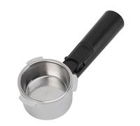 Porte-filtre 51 mm sans fond, léger et robuste en alliage d'aluminium avec panier filtrant amovible, porte-filtre café à 3 oreilles pour machine à café professionnelle, barista, domicile, bureau