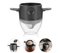 Porte Filtre à Café Cafe Permanent Réutilisable Reutilisable Avec Support Filtres Double en Acier Inoxydable 1-2 Tasses