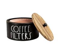 Porte-filtre à café pour comptoir - Décoration rustique en bois avec couvercle, support de filtre à café, pour camping, voyage, , service goutte à goutte