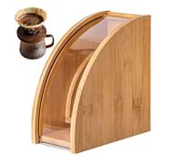 Porte-filtre à café pour comptoir, support de filtre à café en bois, récipient portable et support de rangement, support de papier pour la maison et les magasins 18 x 9,2 x 16,5 cm