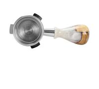 Porte-filtre À Café Sans Fond 54 Mm, Double Bec Verseur Nu Avec Poignée Cyrus, Compatible Avec Les Machines À Expresso Breville 870, 878 Et 879. Accessoires For Barista.(54mm Bottomless AL W)