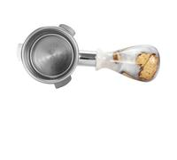 Porte-filtre À Café Sans Fond 54 Mm, Double Bec Verseur Nu Avec Poignée Cyrus, Compatible Avec Les Machines À Expresso Breville 870, 878 Et 879. Accessoires For Barista.(54mm Bottomless SS W)