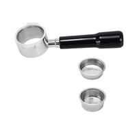 Porte-filtre À Café Sans Fond De 51mm, Compatible Avec Delonghi, Panier De Filtre De Remplacement EC680 EC685, Accessoires De Café For Machine À Expresso(2Nails 51mm Black)