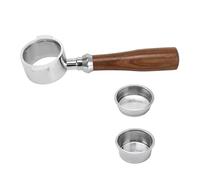 Porte-filtre À Café Sans Fond De 51mm, Compatible Avec Delonghi, Panier De Filtre De Remplacement EC680 EC685, Accessoires De Café For Machine À Expresso(2Nails 51mm Red Wood)