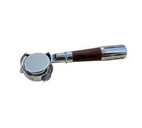 Porte-filtre à café sans fond de 54 mm, compatible avec les modèles Breville 870/875/878/880, avec poignée nue et panier for les modèles Barista 1170/1019(Metal wood)