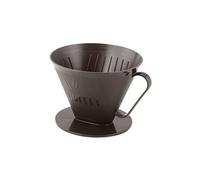 Fackelmann Support de filtre à café 42272 – porte-filtre n°4, plastique brun, 10,5 x 13 cm