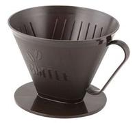 Fackelmann Support de filtre à café 42272 – porte-filtre n°4, plastique brun, 10,5 x 13 cm