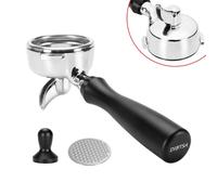 Porte-filtre de 58 mm compatible avec Nuova Simonelli, bec unique à 2 oreilles, avec panier filtrant en acier inoxydable 304 et écran à rondelles, poignée en aluminium anodisé, noir
