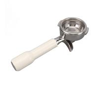 Porte-filtre en acier inoxydable de 58 mm avec support de filtre détachable à 2 oreilles pour machine à café Nuova, porte-filtre à café de remplacement compatible avec tête de grou (Blanche)