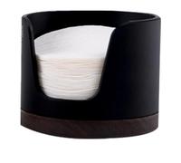 Porte-filtre En Papier - Distributeur Rond De Rechange, Récipient À Café Portable | Boîte Vintage En Bois Anti-poussière Avec Couvercle, Rangement De Style Ferme Pour Écrans De Rondelle De Po