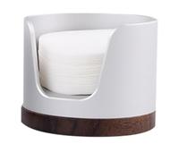 Porte-filtre En Papier - Distributeur Rond De Rechange, Récipient À Café Portable | Boîte Vintage En Bois Anti-poussière Avec Couvercle, Rangement De Style Ferme Pour Écrans De Rondelle De Po