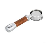 Porte-filtre expresso sans fond, avec panier filtrant et poignée en bois pour la maison ou le bureau (58 mm pour E61)