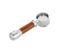 Porte-filtre expresso sans fond, avec panier filtrant et poignée en bois pour la maison ou le bureau (51 mm 3 oreilles pour DL)