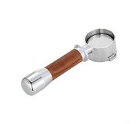 Porte-filtre expresso sans fond, avec panier filtrant et poignée en bois pour la maison ou le bureau (51 mm 2 oreilles pour DL)