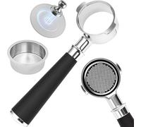Porte-filtre sans fond 51 mm 2 oreilles Compatible avec De'Longhi ECOV311 ECOV310 EC260 ECP35.31 ECP33.21 ECP31.21 avec filtre à puck 0,2 mm + tamis 2 tasses