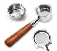 Porte-filtre sans fond 51 mm avec 3 oreilles, filtre à expresso Bottomless Porta, porte-filtre compatible avec DeLonghi Dedica EC680, EC685, EC885, panier filtrant en acier inoxydable et poignée en