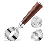 Porte-filtre Sans Fond 51mm con écran Rondelle Café - alouweekuky, 3 Ears Bottomless Portafilter Compatible avec DeLonghi Dedica EC680/EC685/EC785/EC820/EC850/EC860, Filtre en Acier Inoxydable