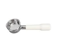 Porte-filtre sans fond à 3 oreilles de 58 mm, porte-filtre à café sans fond pour Barsetto, poignée d’espresso en acier inoxydable avec panier-filtre pour machines à café à 3 (Blanche)