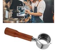 Porte-filtre sans fond de 51 mm, 51mm 3 Ear Bottomless Portafilter, Espresso Bottomless Porte-filtre, Espresso Machine Stainless Steel Portafilter for Delonghi Coffee Mahine (A)