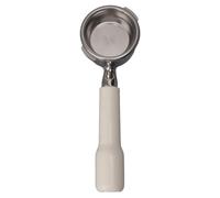 Porte-filtre sans fond en acier inoxydable, 58mm, 2 oreilles, poignée confortable, accessoire de Machine à café BABY EVOLUTION (Blanche)