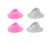 Porte-flacon Blanc de Vernis 4pcs Ongles à Silicium Rose