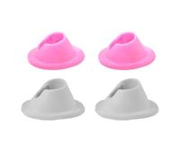 Porte-flacon Blanc Silicium Rose Ongles de Vernis en 4pcs