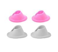 Porte-flacon Lot de 4 de Vernis à Ongles en Silicium Rose Blanc