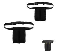 Porte-Flacons Double Ceinture, Sac Banane Pour Flacons d'Huile, Sac Huile De Massage Pour Déplacement, Convient Aux Masseurs, Parfumeurs Et Thérapeutes, Facile à Nettoyer, Réutilisable, Noir